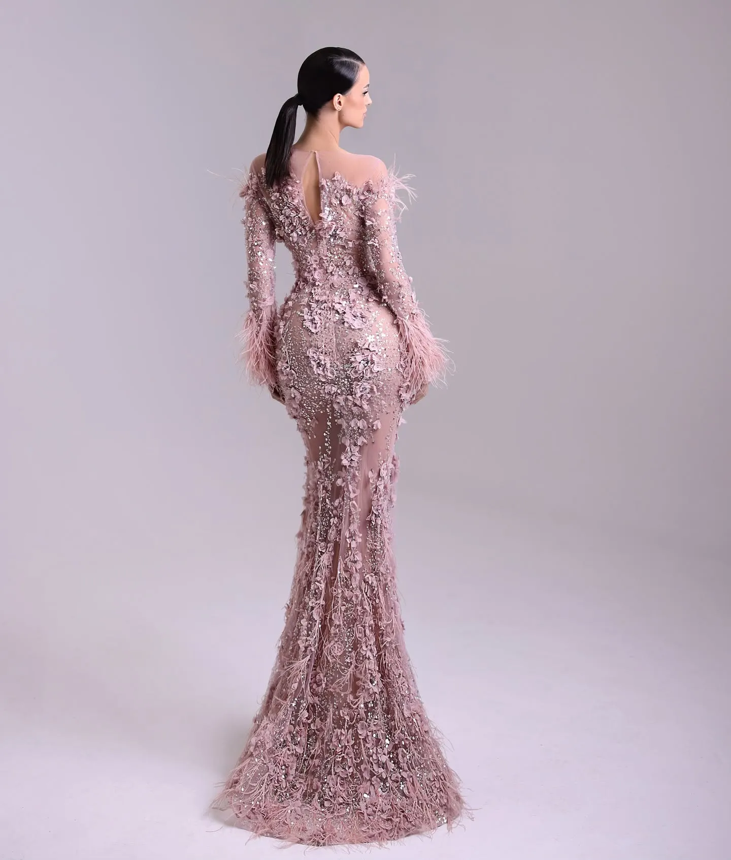 BC21024 Dust Pink Mermaid Evening Dresses With... From Babynice888, $326.76  | DHgate.Com