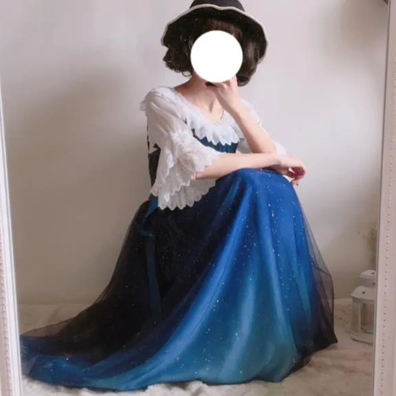 ワンピース JILTU twinkle star dress Princess Tata Kawaii Solid Color Lolita JSK