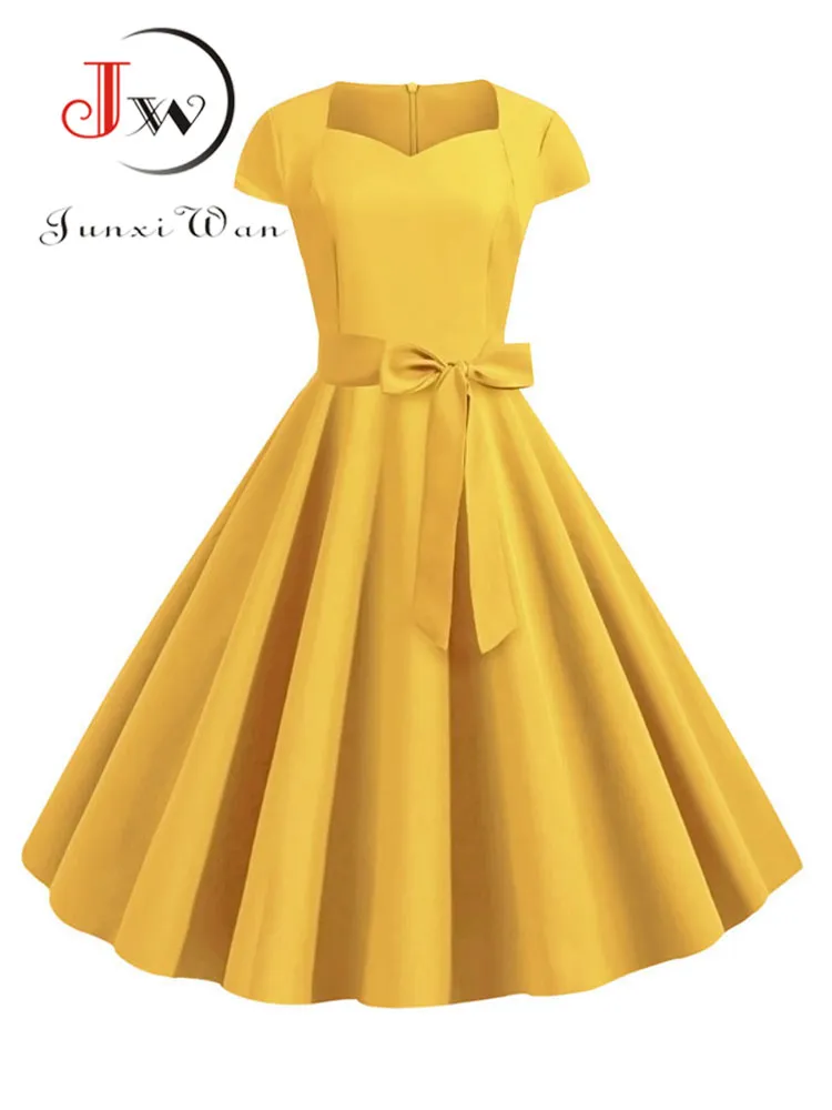knee length dresses for ladies (XS) 60s/70s Light Blue Gingham Midi Dress main image 0