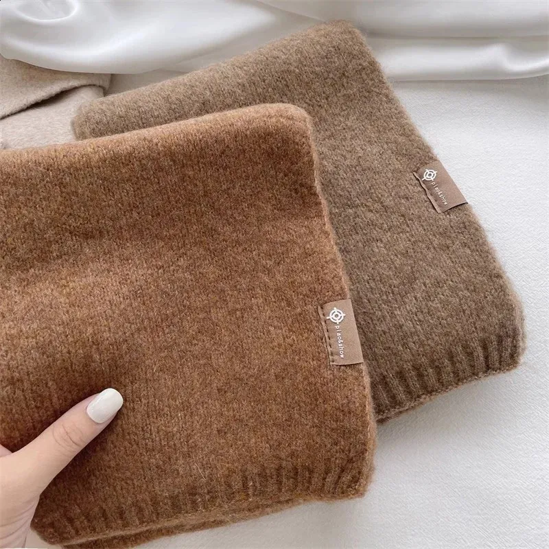 Ladies Cashmere Blend Knit Pashmina Scarf Women Winter Solid Color ...