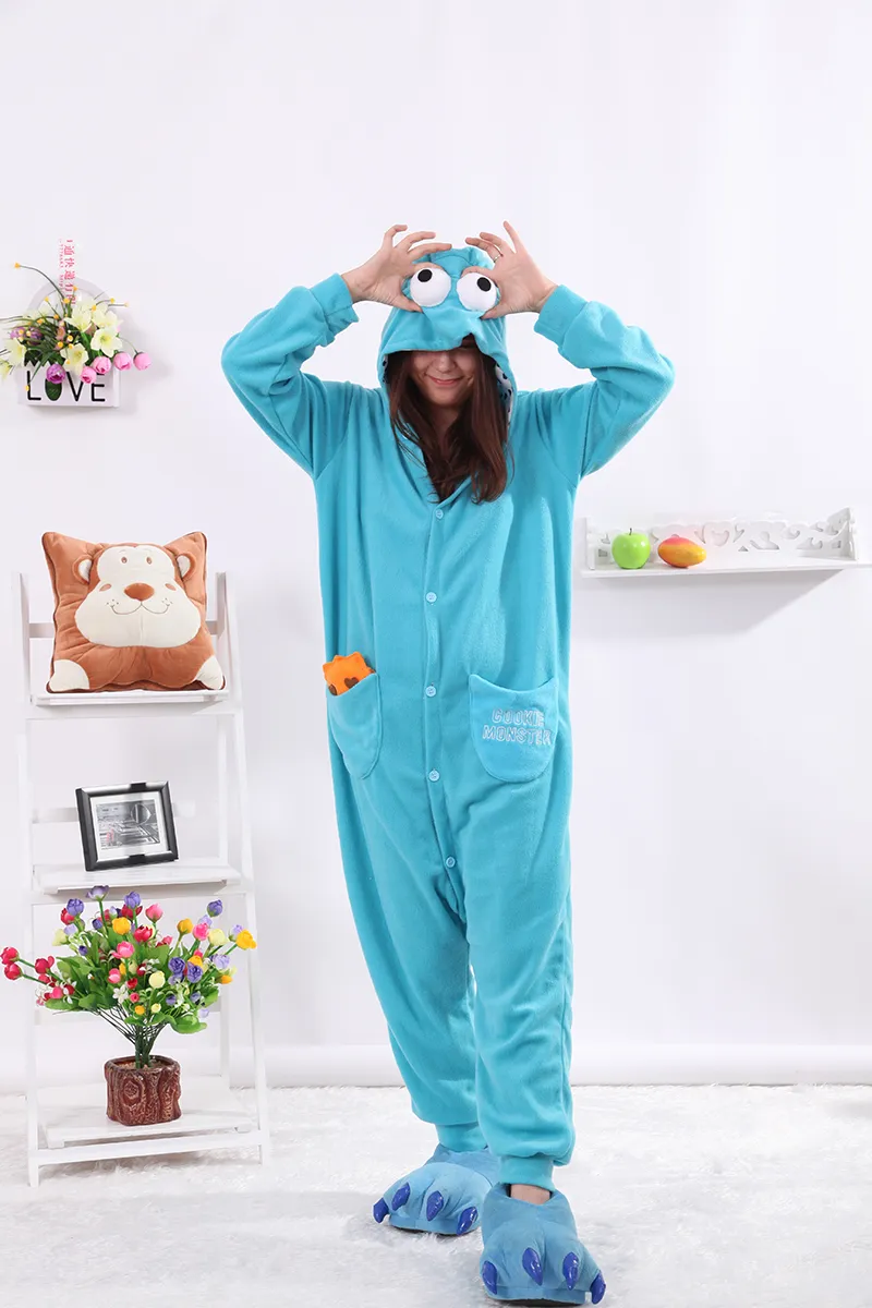 Unisex Blue Wizard Polar Fleece Onesie Pajamas Adult Jumpsuit Cosplay ...