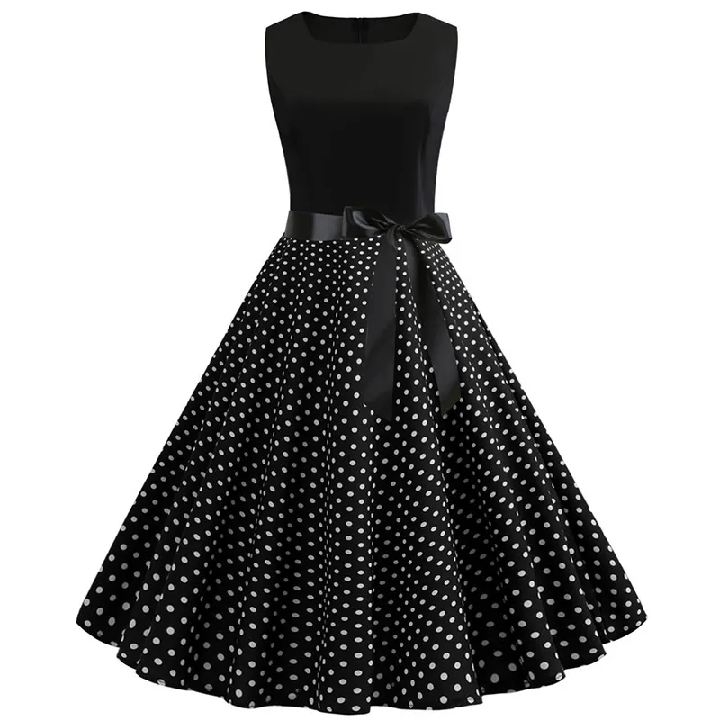 Black White Polka Dot Dress Womens Vintage 50s 60s... From Hshshsj111,  $15.31 In Bulk | DHgate.Com