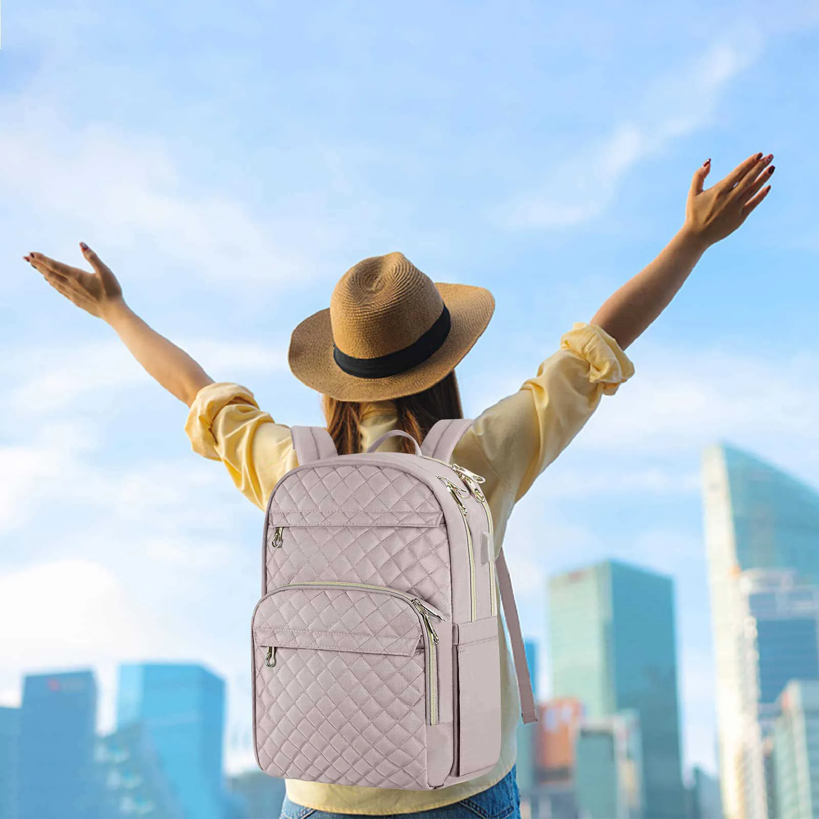 Women's Laptop Backpack For Business And School Commuting_voghion.com