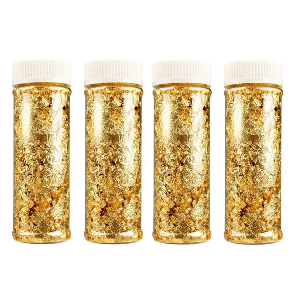 Premium Edible 24K Gold Leaf Flakes - 2g Genuine Gold for Culinary Arts ...