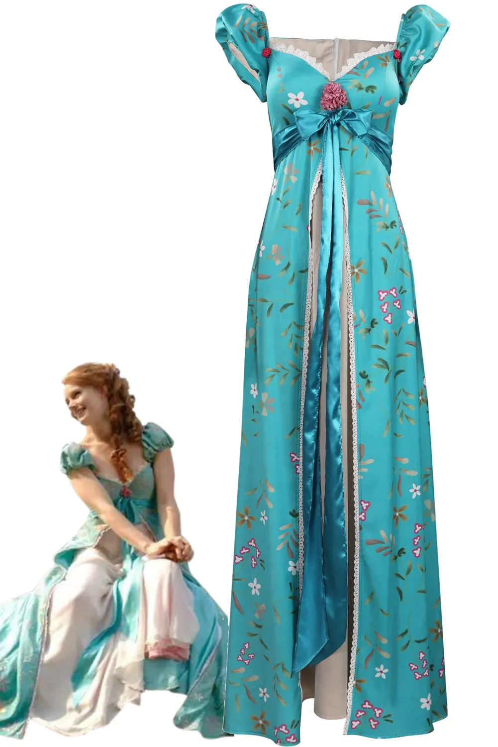 giselle blue dress enchanted Cosplay Costume from Enchanted Custom Adult Giselle Inspired Curtain D –  Cosplayrr main image 1