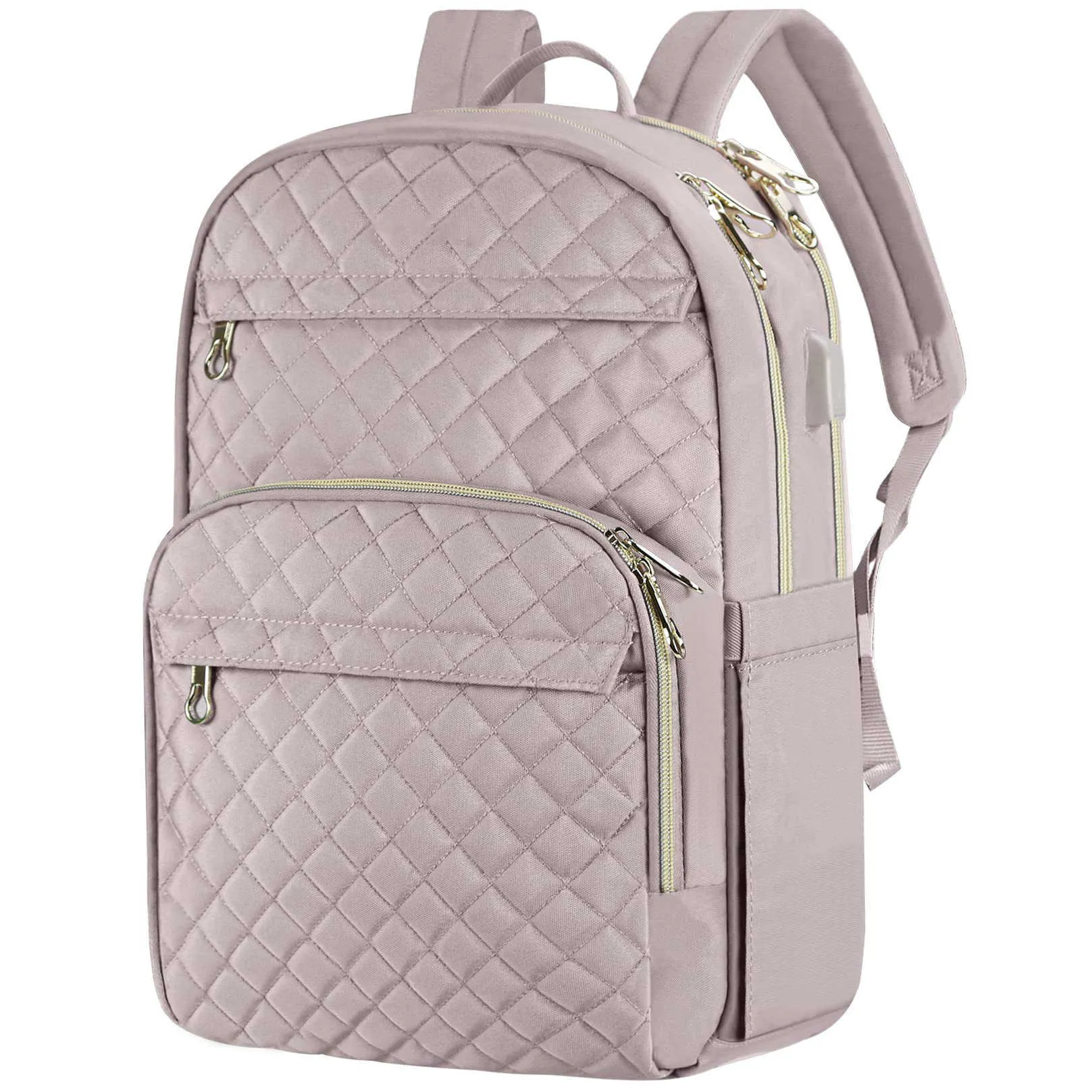 Women S Computer Laptop Backpack Business Commuting Large Capacity Student Schoolbag Outdoor Back Pack 241224_voghion.com