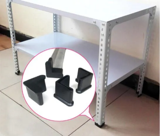 16 Cache-pieds En PVC Forme L Pour Meubles - Protection Sol - Noir - Neuf Uxcell