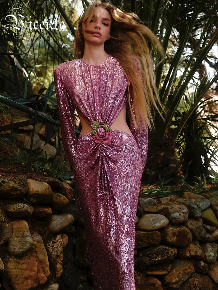 Sequin Cocktail Dress: Glitter Beaded Bodycon Maxi Long Sleeve Flowered  Backless Party Dress From Dh2958055, $65.45 In Bulk | DHgate.Com
