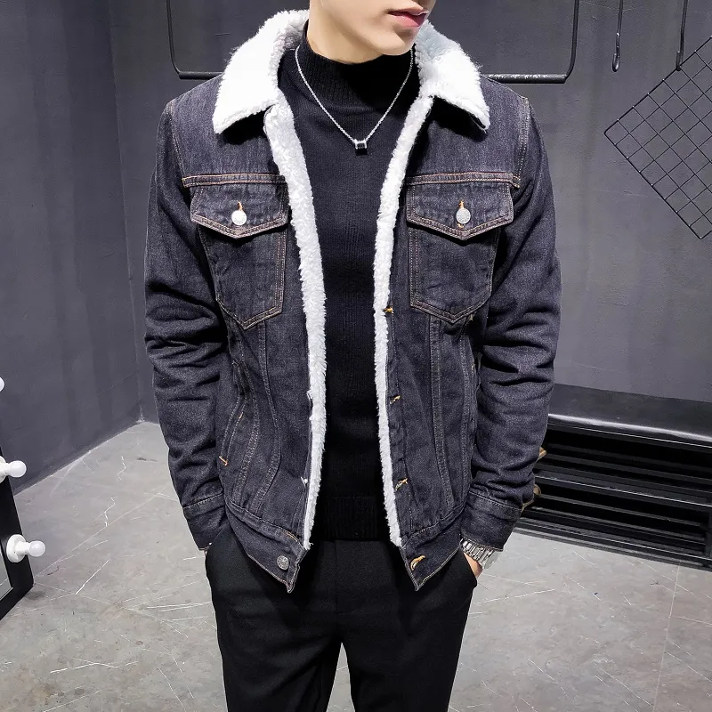 Veste En Jean Blanc Homme Skinny Vintage - Manteau Denim Casual Overdose Automne Hiver