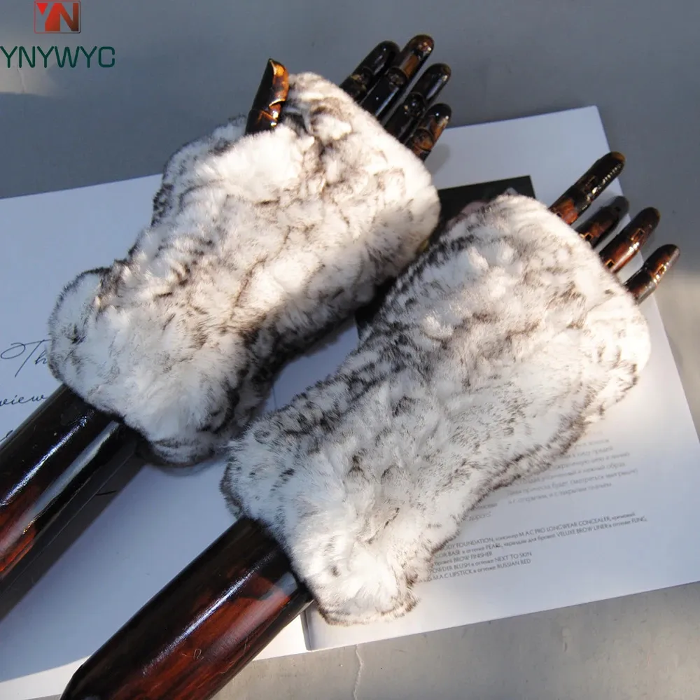 Rex Rabbit Fur Mittens for Men, Bamboo Fiber Knitted, Multi-Color ...