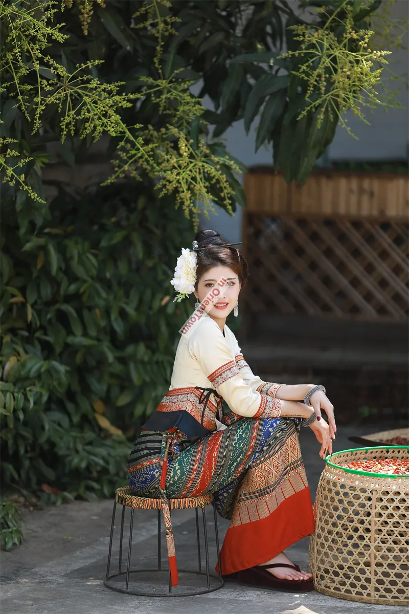 Traditional Dai Clothing Xishuangbanna Water Splashing Festival Holidays  Costume Southeast Asian Thailand Laos Popular Clothing De 51,98 € | DHgate, image size:800x1200