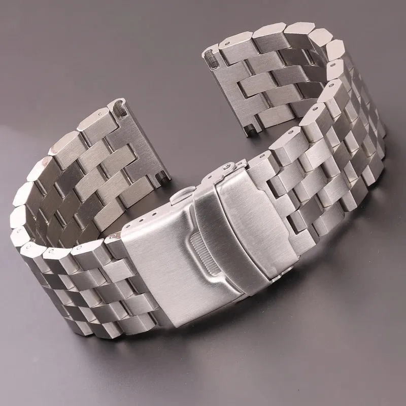 Pulseira Jubileu De Aço Inoxidável Sólido 18mm 19mm 20mm 21mm 22mm 24mm