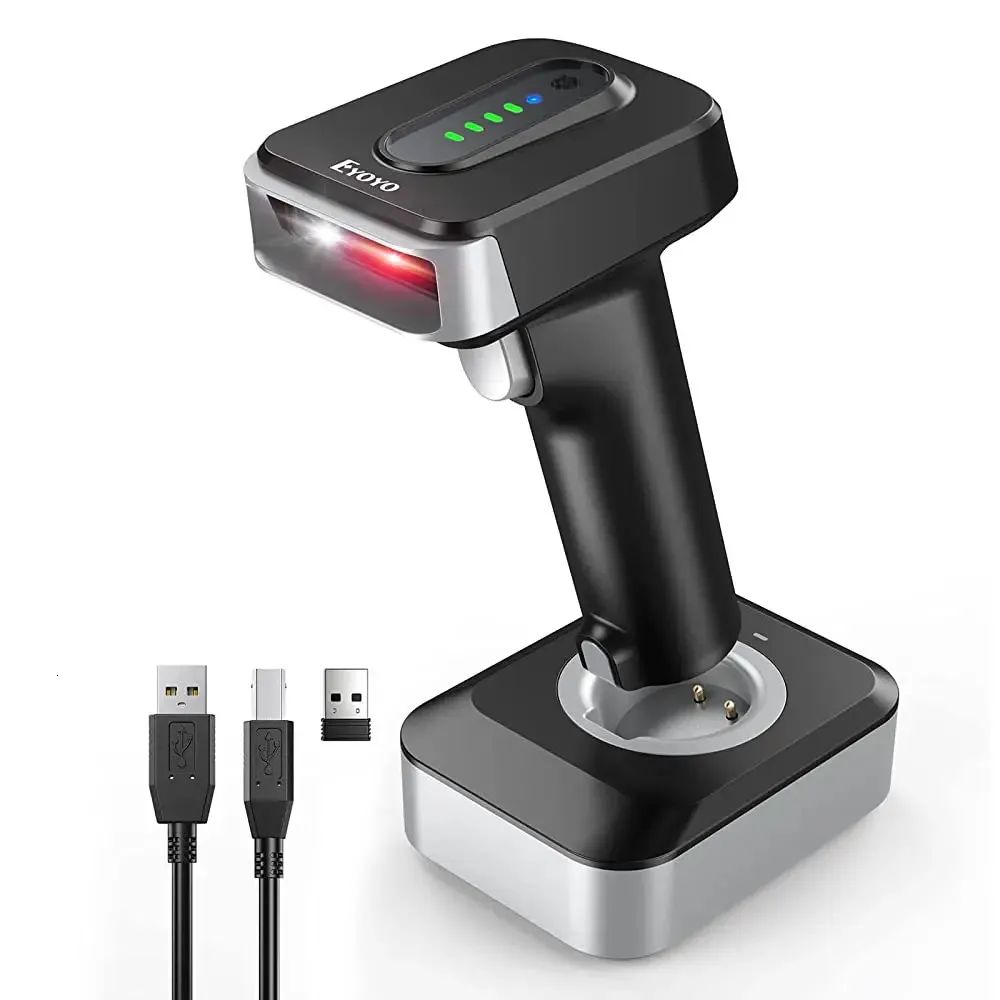Wireless Bluetooth 2D Barcode Scanner - Auto-Sensing, 2500mAh Battery ...