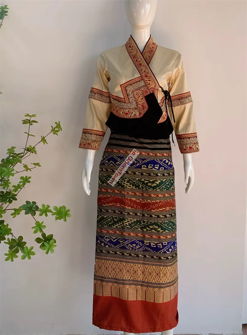 Traditional Dai Clothing Xishuangbanna Water Splashing Festival Holidays  Costume Southeast Asian Thailand Laos Popular Clothing De 51,98 € | DHgate, image size:800x1085