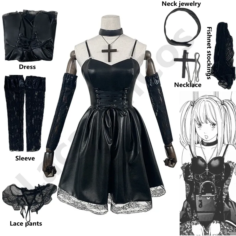 Death Note Misa Amane Cosplay Costume Faux Leather From
