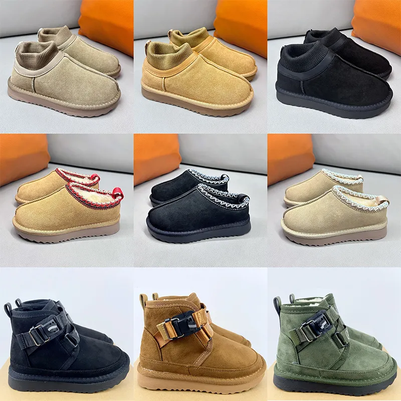 Kids Plush Slippers Ankle Boots: Warm Winter Shoes For