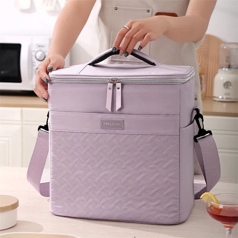 Double Layer Insulated Lunch Bag for Women - Leakproof, Large, Double ...