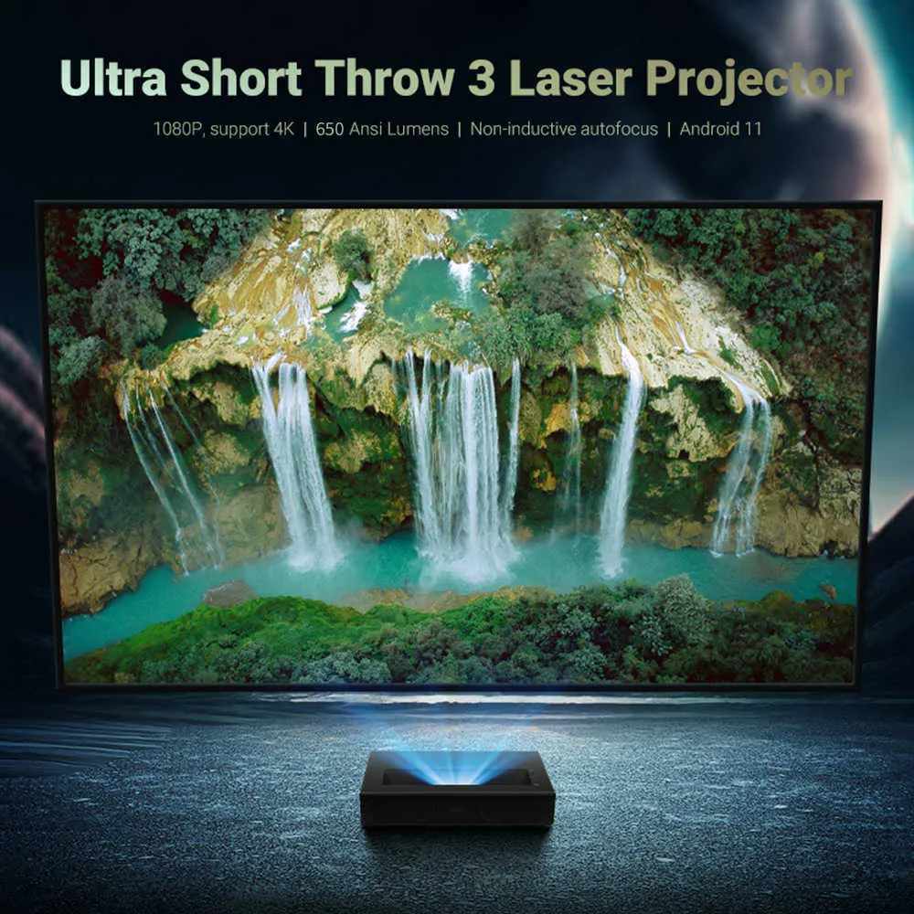 Fengmi Pro 4K Ultra Short Throw Laser Projector - 2400 Lumens, Home ...
