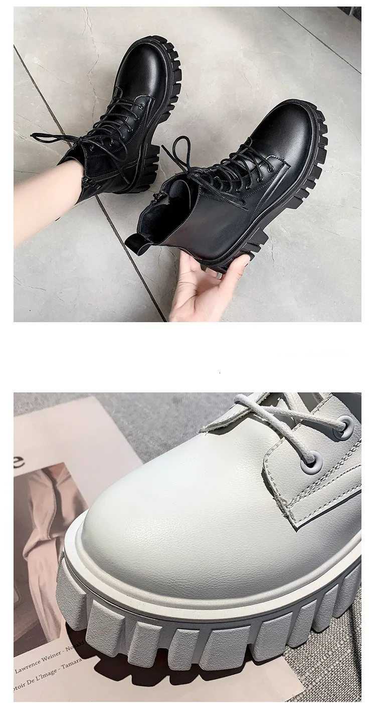 Women's Leather Lace-up Martin Boots Comfortable Winter Outdoor_voghion.com