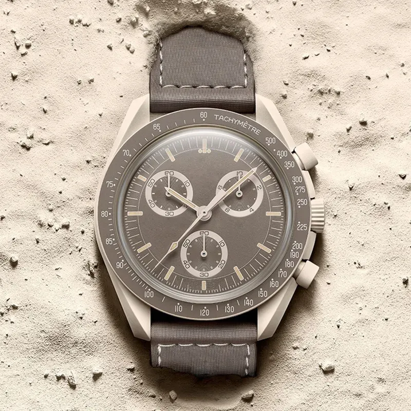 Moon Quarz Chronograph Watch Full Function Chronograph With