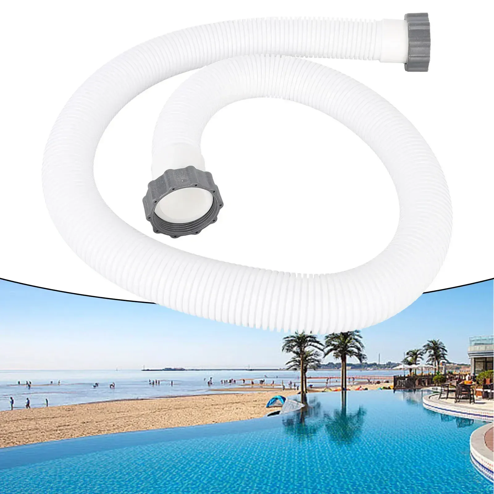 Manguera De Conexión Para Filtro De Piscina Intex - 16 Pulgadas, Diámetro 1.5" - Repuesto Compatible Con Modelos 26371CA, 28647EG, Etc.