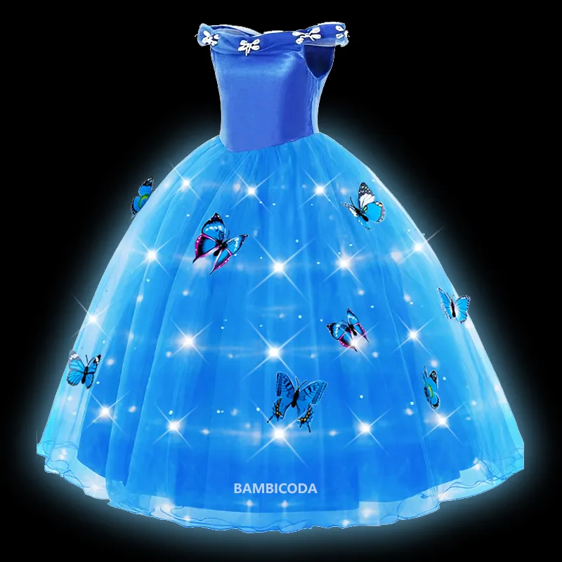 Cinderella Princess Cosplay Dress For Girls With LED... From  Uledemode_official, $13.56 | DHgate.Com