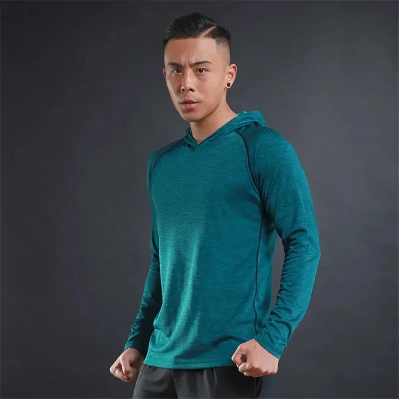 Yoga Clothing For You Men's Lightweight Long Sleeve Hoodie - Large, Asphalt Color