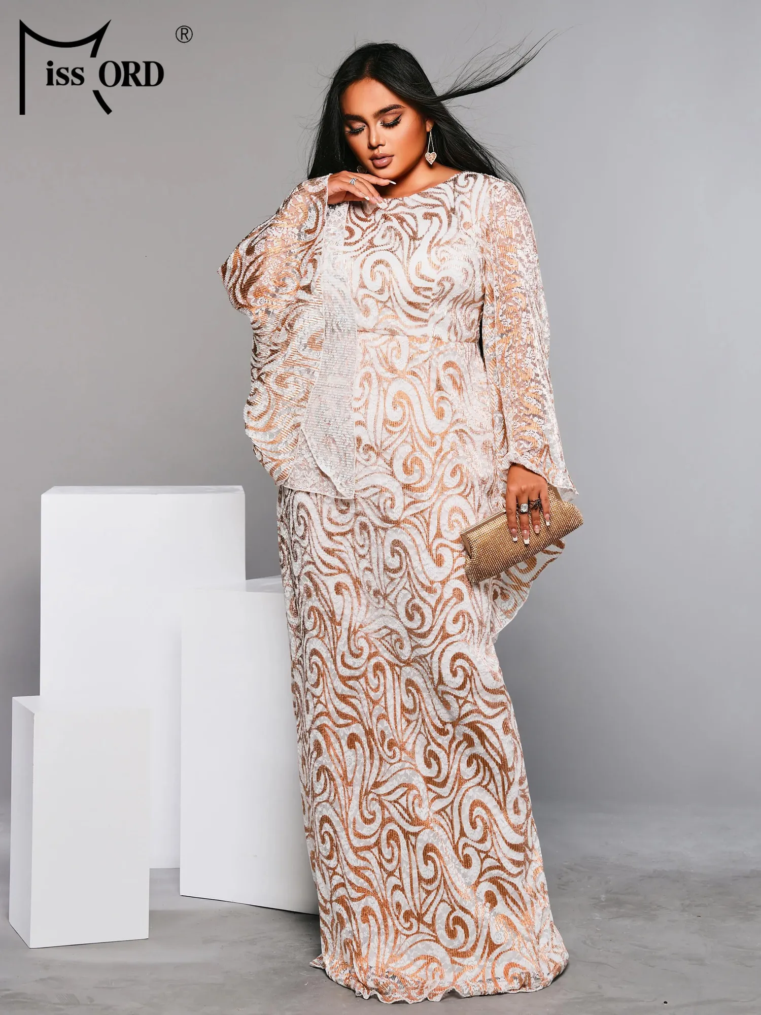 slim fit dress slacks Plus Size Rose Gold Strapless Glitter Prom Dress main image 0