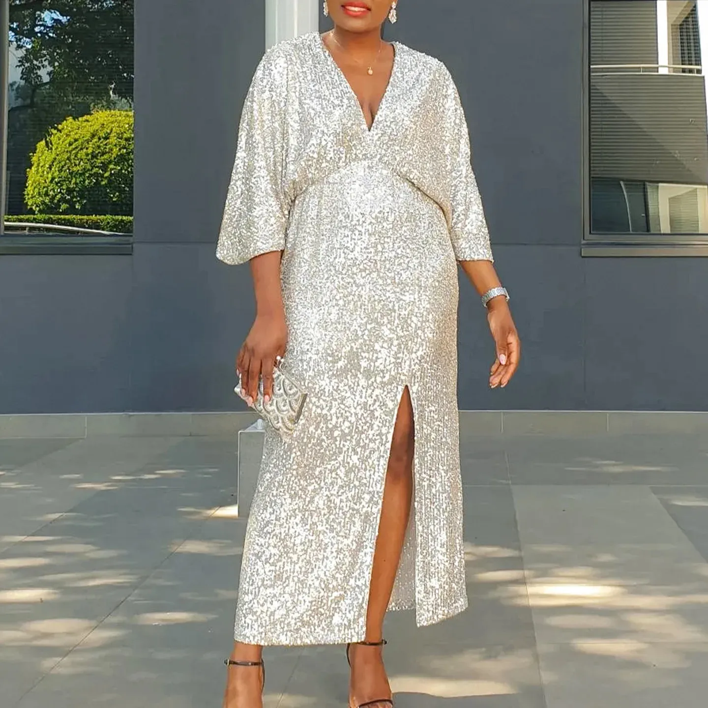 white christmas dresses Center of Attention Black Sequin Dress for Curve and Plus Size – Ellaé  Lisqué