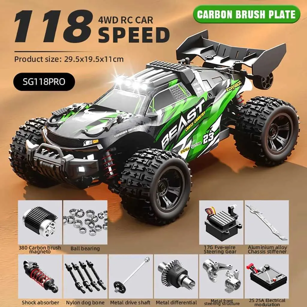 Electric RC Car ZLL SG118 PRO 1:4 Scale 10-Channel 35km/h 4WD Off