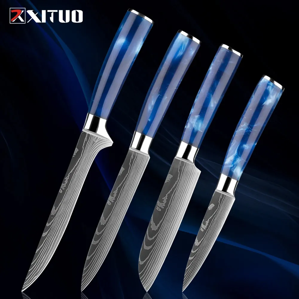Ultrasharp Kitchen Ultra Sharp Kitchen Knife Set Damascus Steel Fruit & Vegetable Knives ...