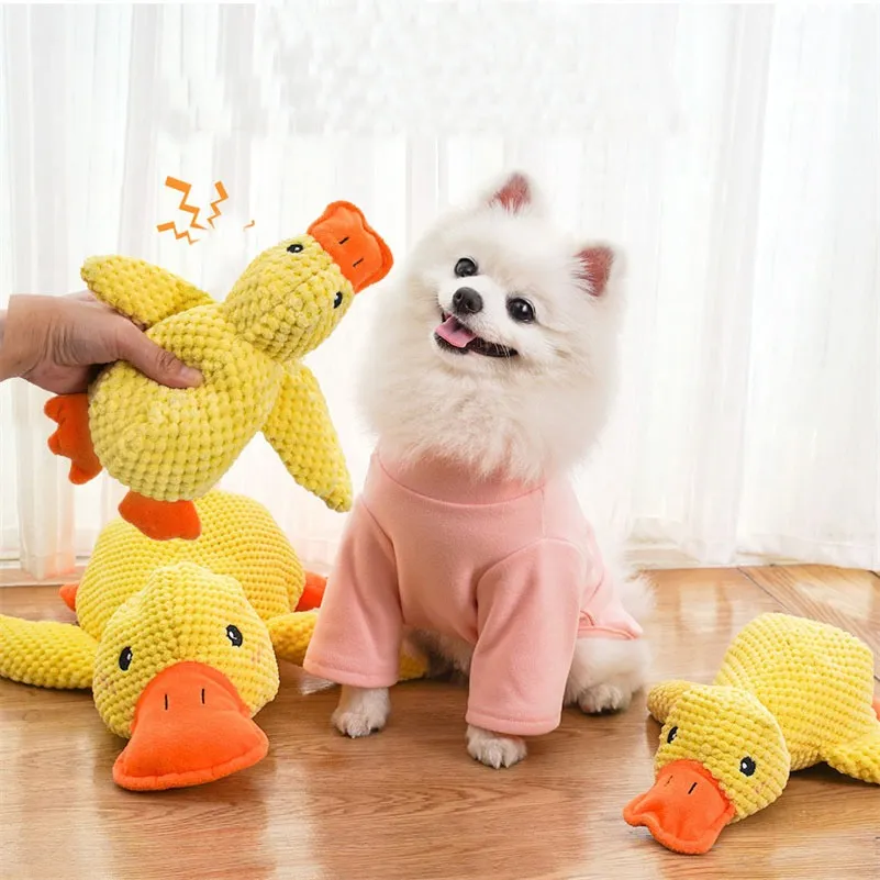 Save Big on Bulk Calming Duck Dog Toy Calming Duck Dog Toy, Plush Duck Chew  Toy Durable Squeaky Toy For Puppy Teeth Cleaning Comfort Best Deals on 
