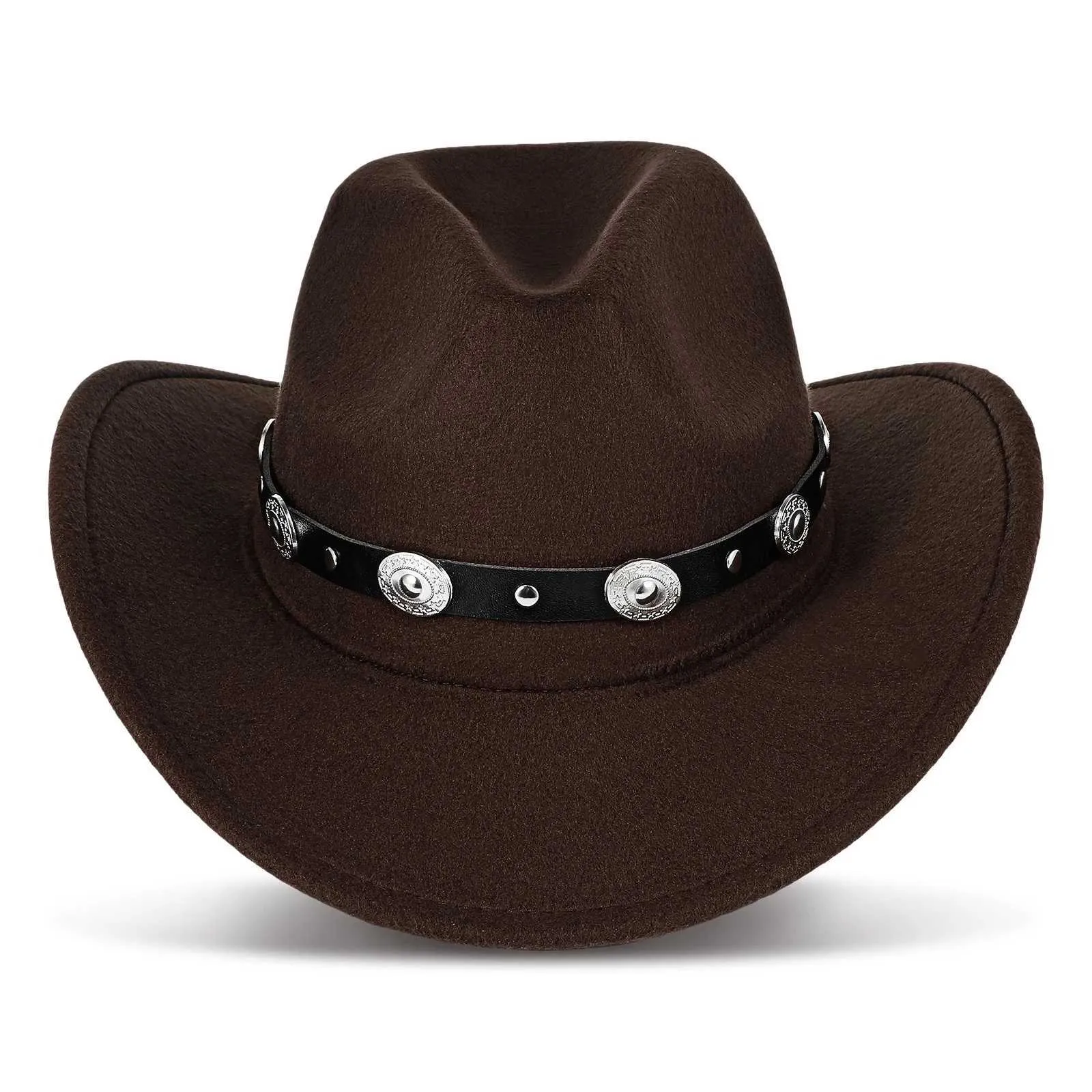 Wide Brim Cowboy Hats Felt Western Hat For Men Women Girls Outdoor