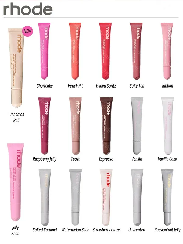 Rhode Lip Gloss Nowe Kolory: Glazura Miętowa, Galaretka, Truskawka Rhode Lip Gloss Nowe Kolory: Glazura Miętowa, Galaretka, Truskawka