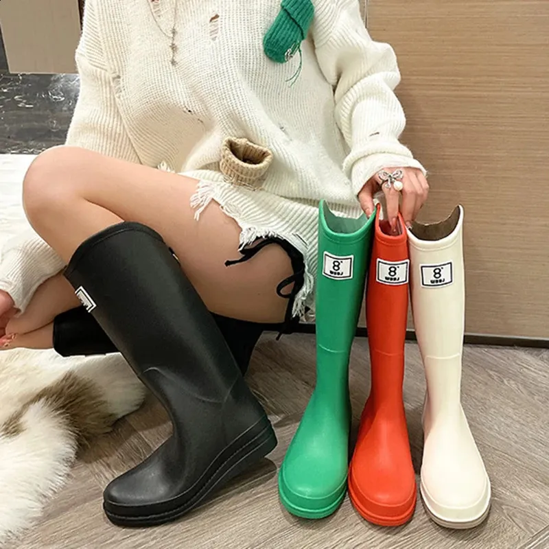 Bottes En Caoutchouc Pour Femme - Mi-mollet - Confortables Et Antidérapantes - Pour Jardin, Pluie, Travail