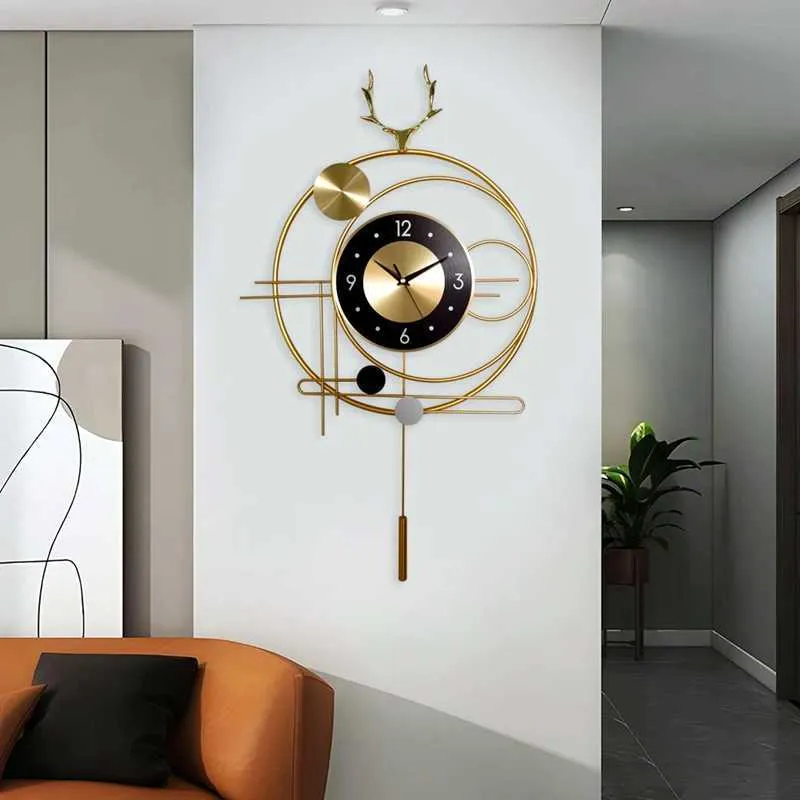Large Gold Wall Clocks Modern Living Room Wall Decor... From Muyixin ...