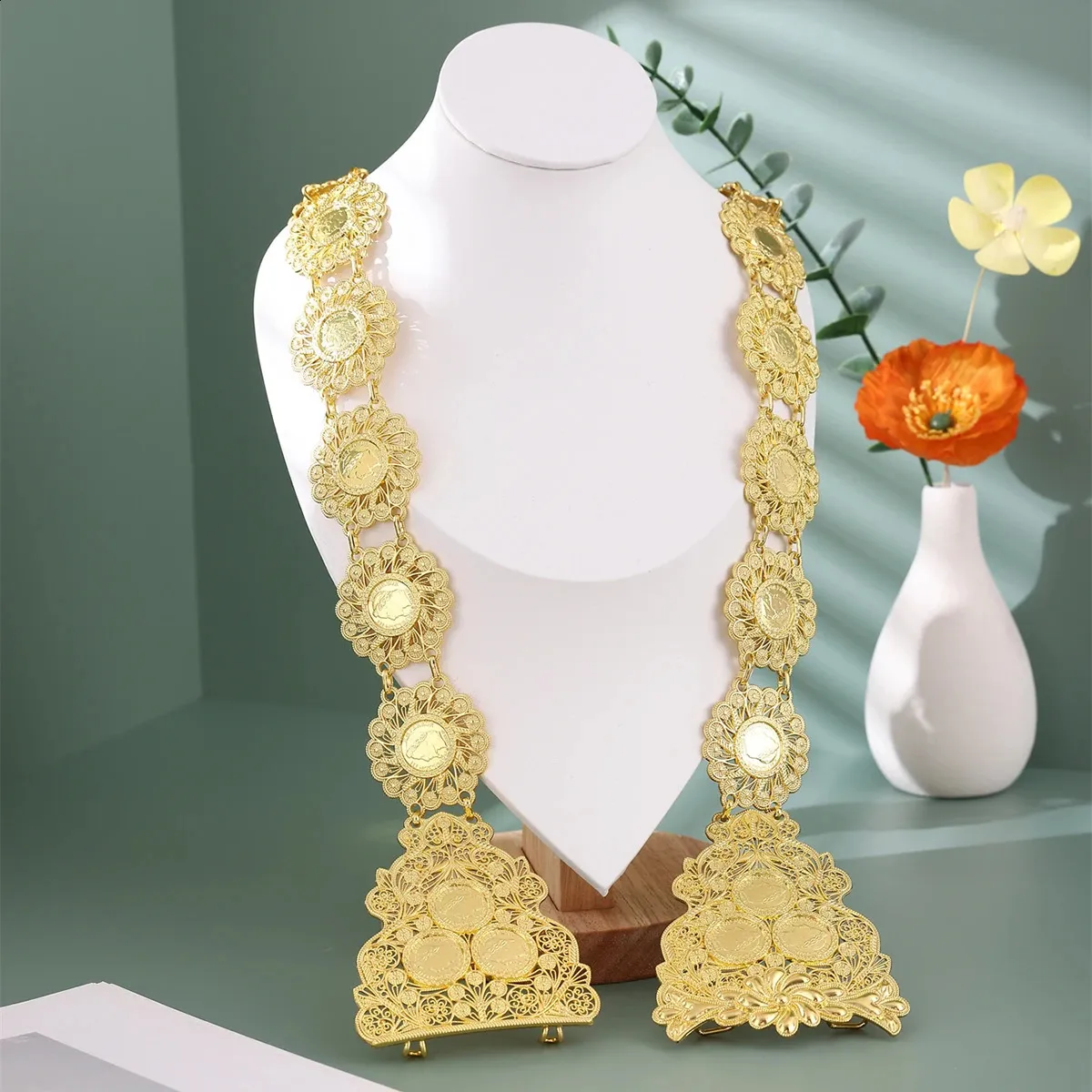 Gold Chain Belts For Women: Vintage Inspired Coin Body Chain 