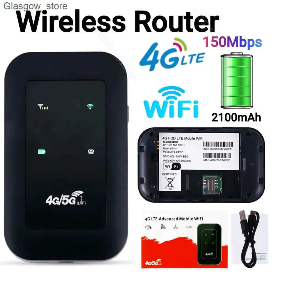 High Speed 4G Car 4g Wireless Router With SIM Card Slot 150Mbps Mobile ...