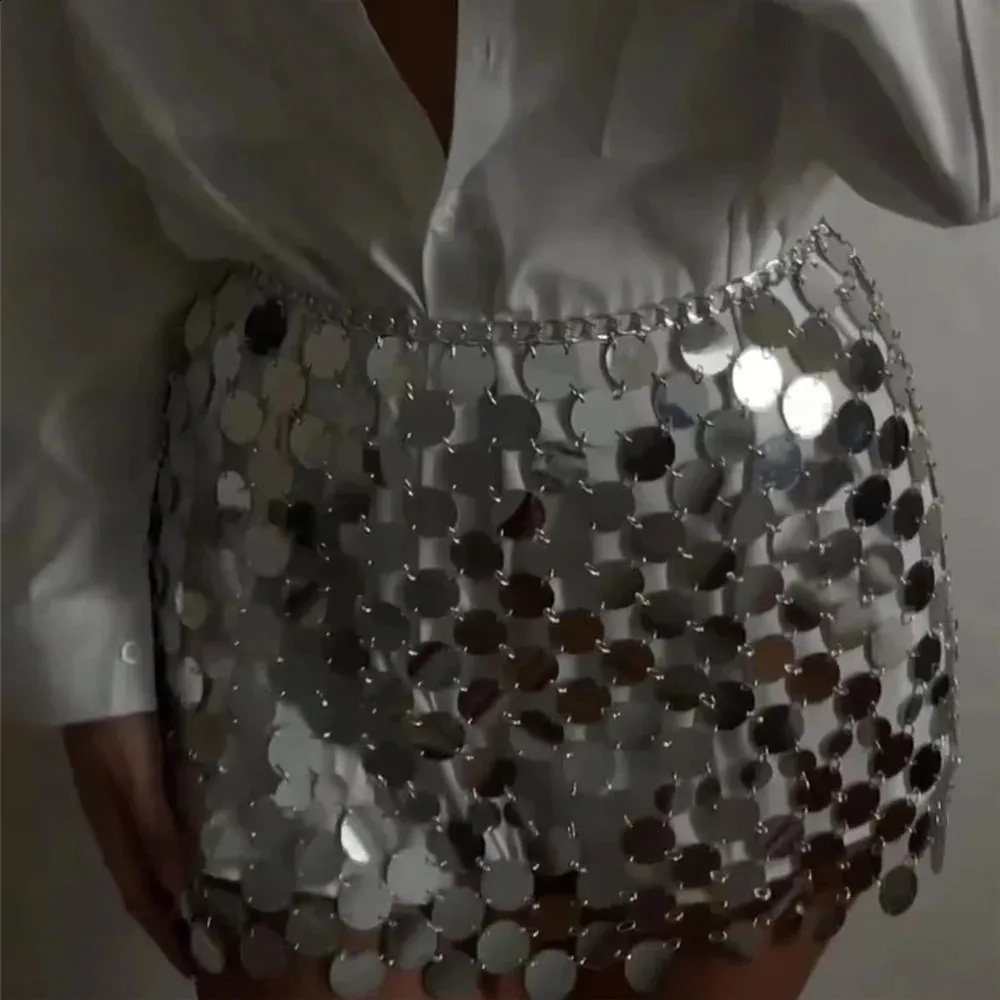 Fashionable And Shiny Body Chain With Colorful Sequins Spliced