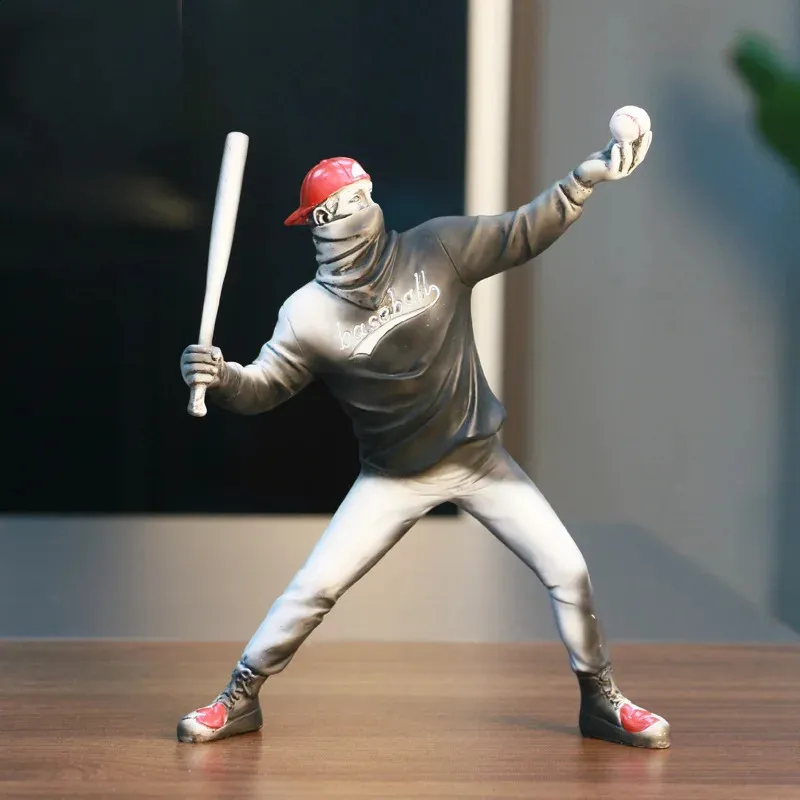 Mini Resin Baseball Resin Sculptures And Figures Modern Art Statues... From Mengdastore ...
