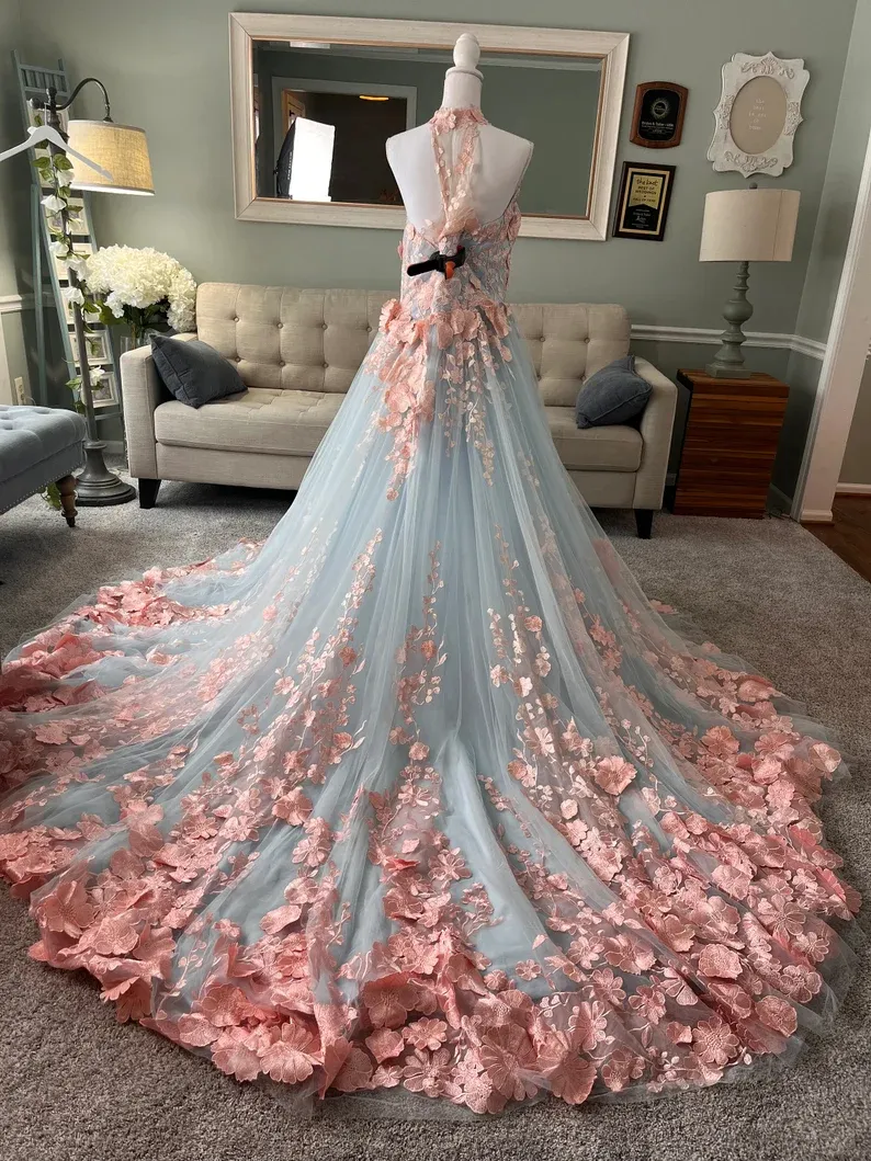 knee length dresses for ladies Pink Tulle A Line Strapless Beaded Long Prom Dress L531 main image 1