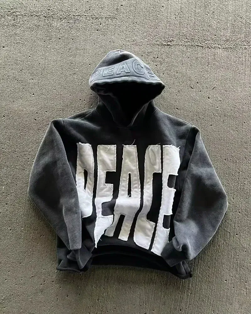 Lonya Oversized sweatshirt dames pullover katoen gestreept ronde hals los shirt herfst winter Y2K trui casual bovenstuk, S