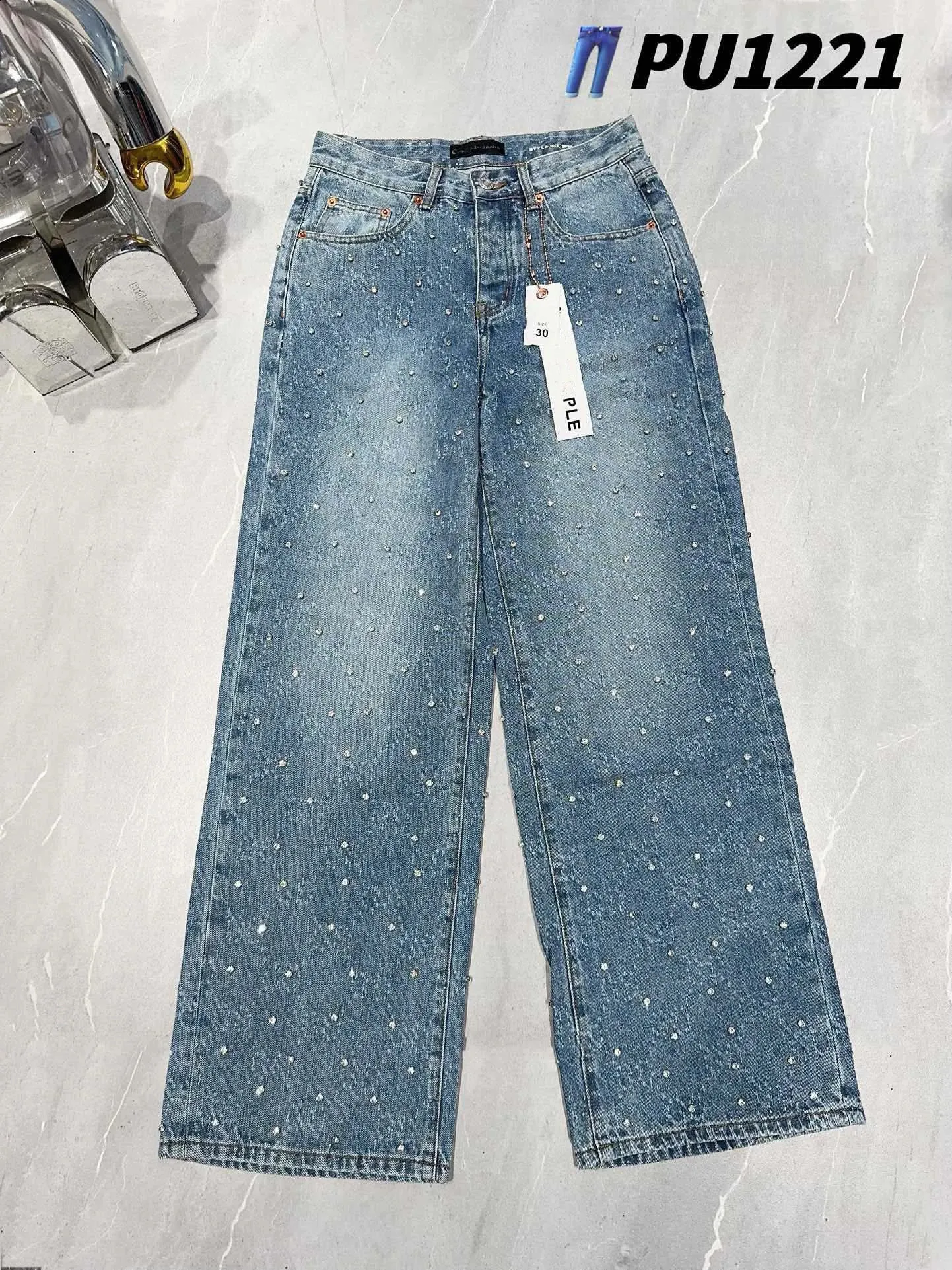 Mejor Precio En A Granel Jeans En Denim Épais Jeans Diamant À