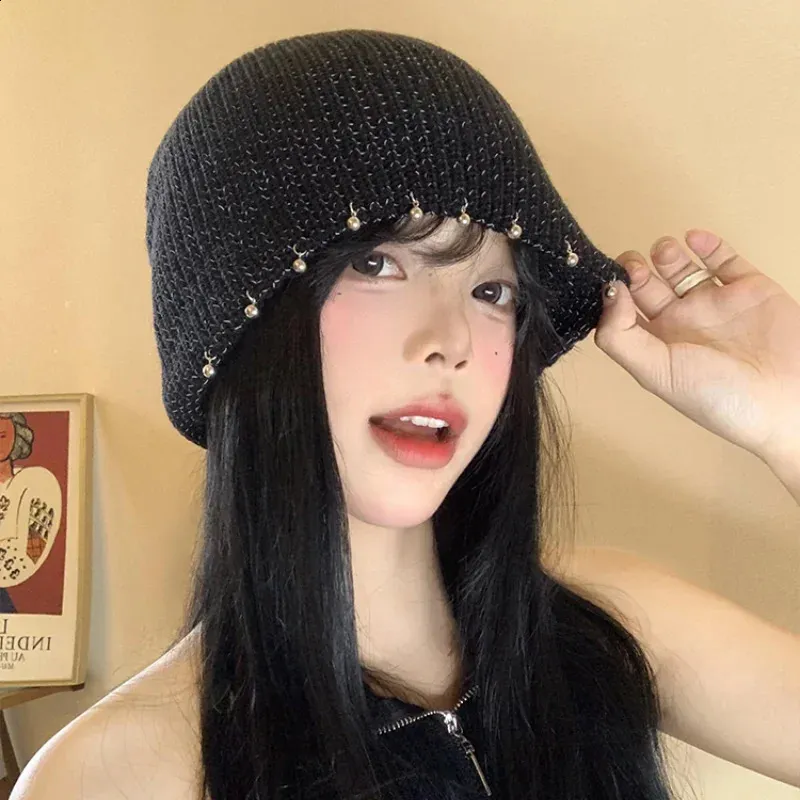 Save Big on Bulk Beanie Hat Korean Style Retro Hats For Women, Korean  Baseball Hats: Beaded Flower Knit Hat For Spring Summer Y2K Inspired  Small