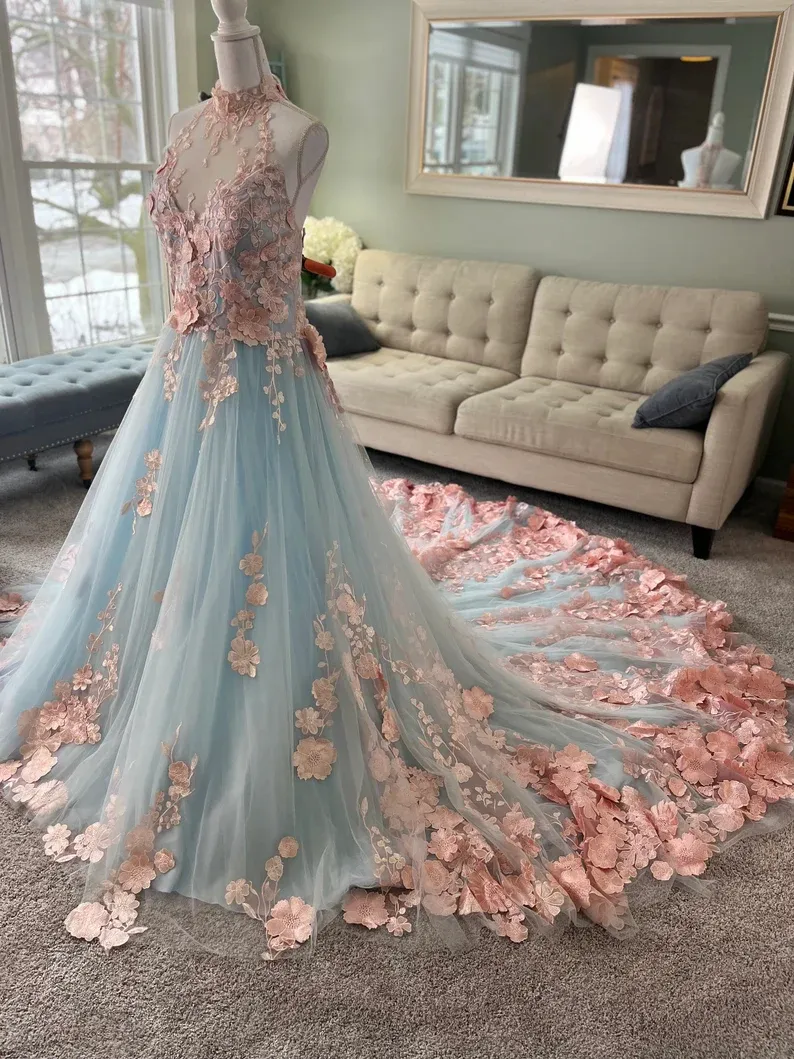 long sleeve floor length formal dress Calla Floral Lace Dress main image 0