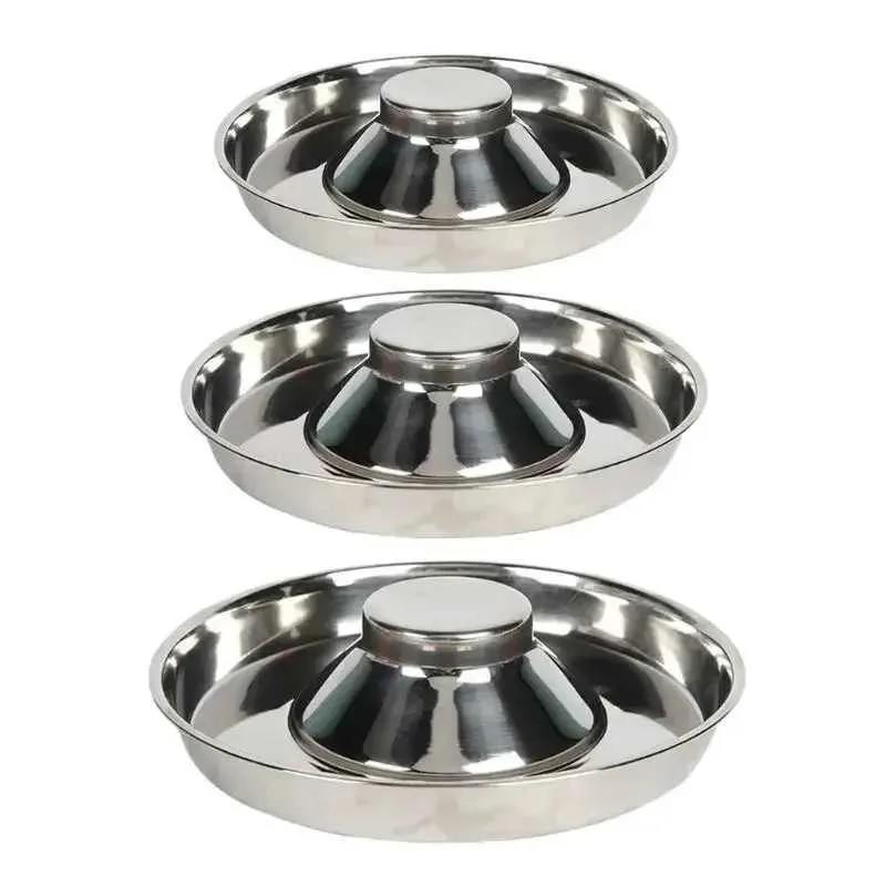 Feeder Bowl Stainless Dish Puppy Dog Pet Cat Litter Food Feeding Weaning Bowl AU