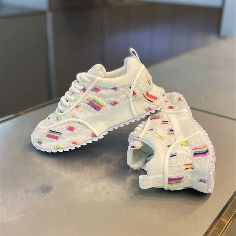 Herren-Sneaker mit Plateausohle für Frühling und Herbst – Trendige Mokassins mit farbenfrohen Streifen an der Sohle aus Canvas – Neu_voghion.com