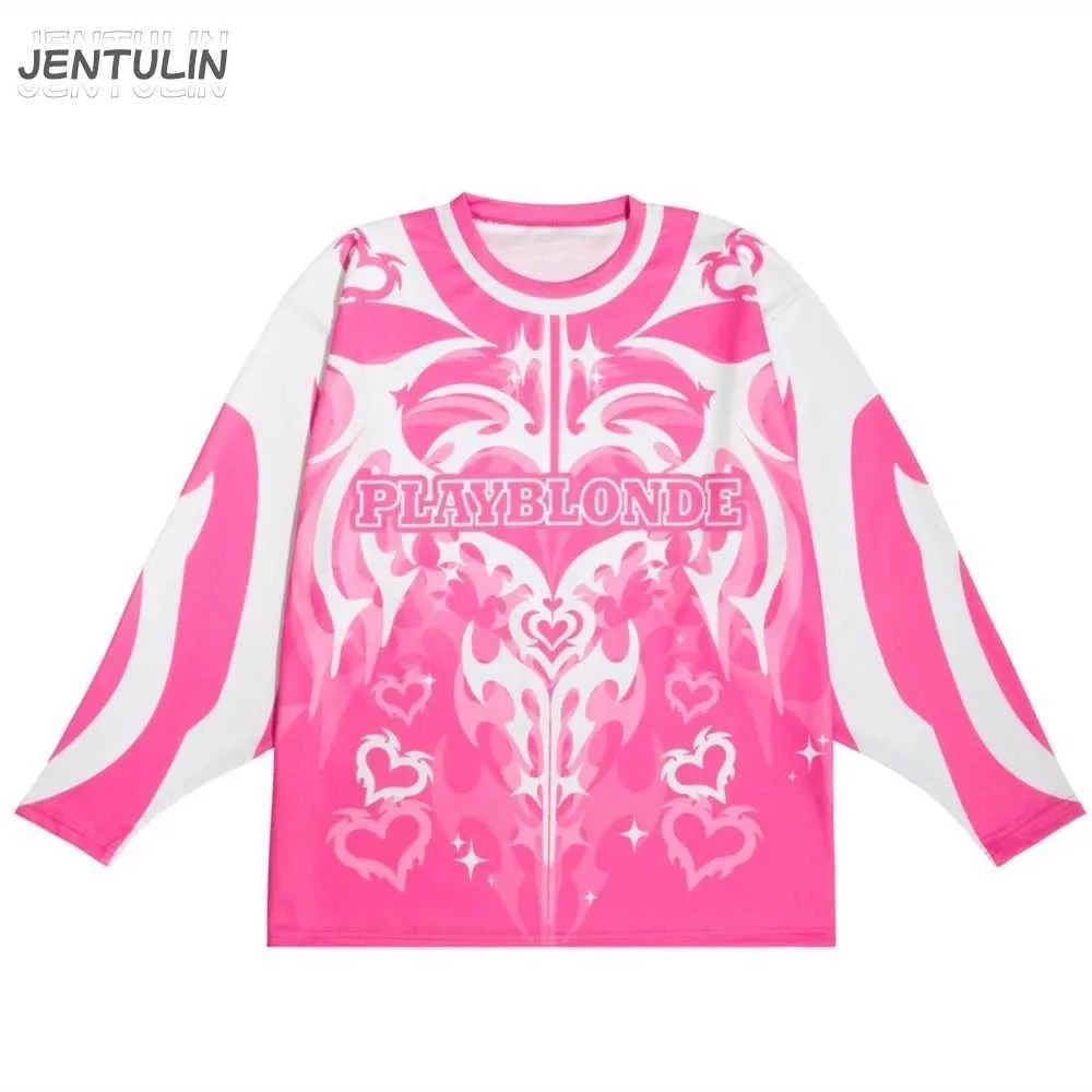 Wholesale JENTULIN PLAYBLONDE Y2K Retro Graphic Print Long From