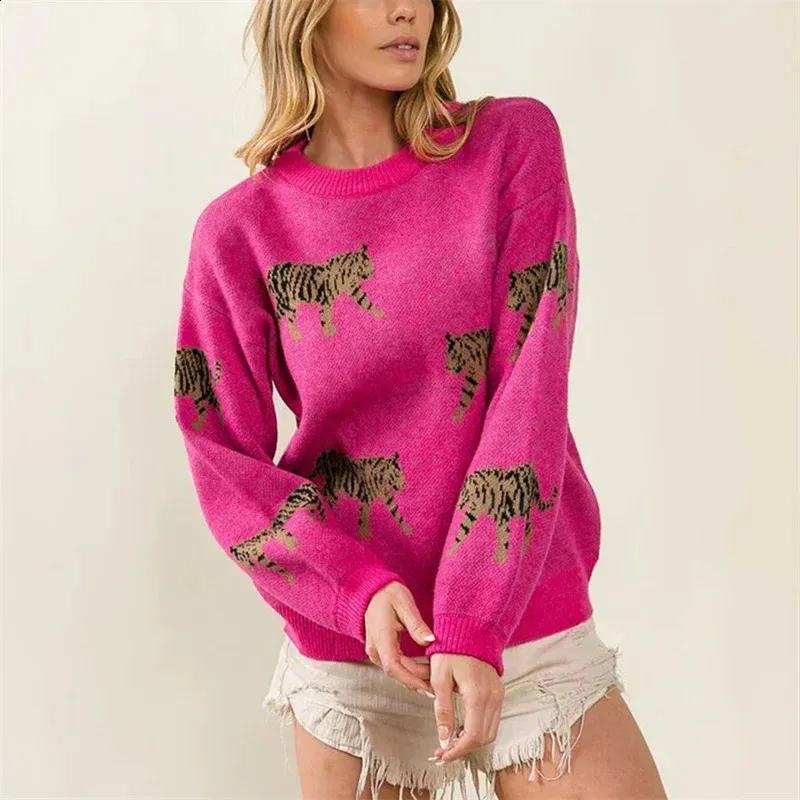 Pull Femme Oversize Hiver épais - Col Bas - Manches Longues - Coupe Lâche Décontractée - Style Rétro Confortable