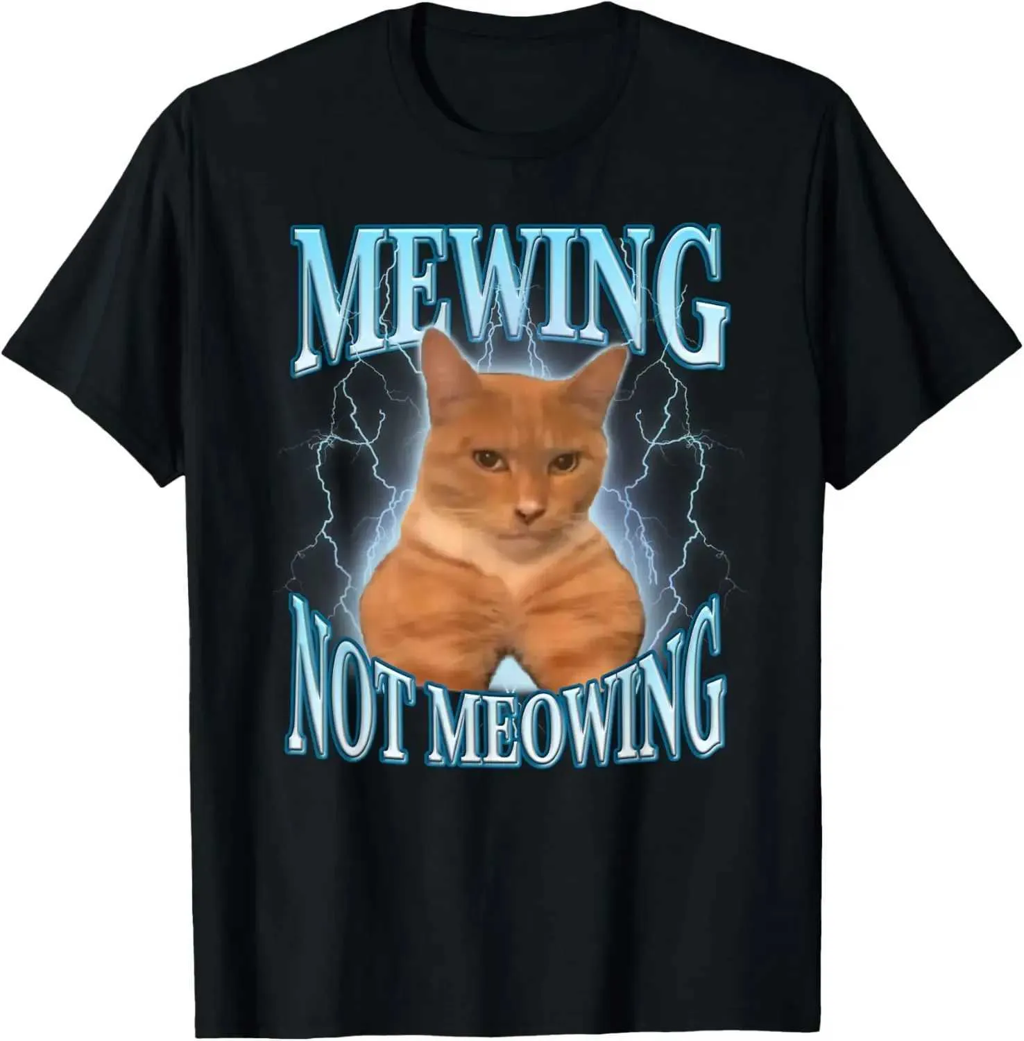 Interesting Cat Meme Meow LooksMax Meow Trend T Shirt Unisex Casual ...